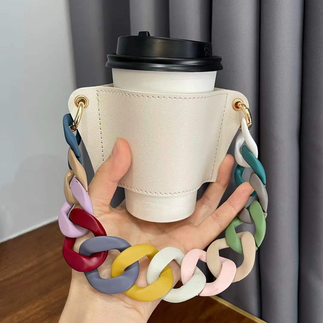 Wholesale Insulated Coffee Cups, Hand-held Protective PU Leather Case